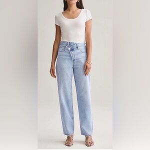 Agolde Light Wash Straight Leg Jeans